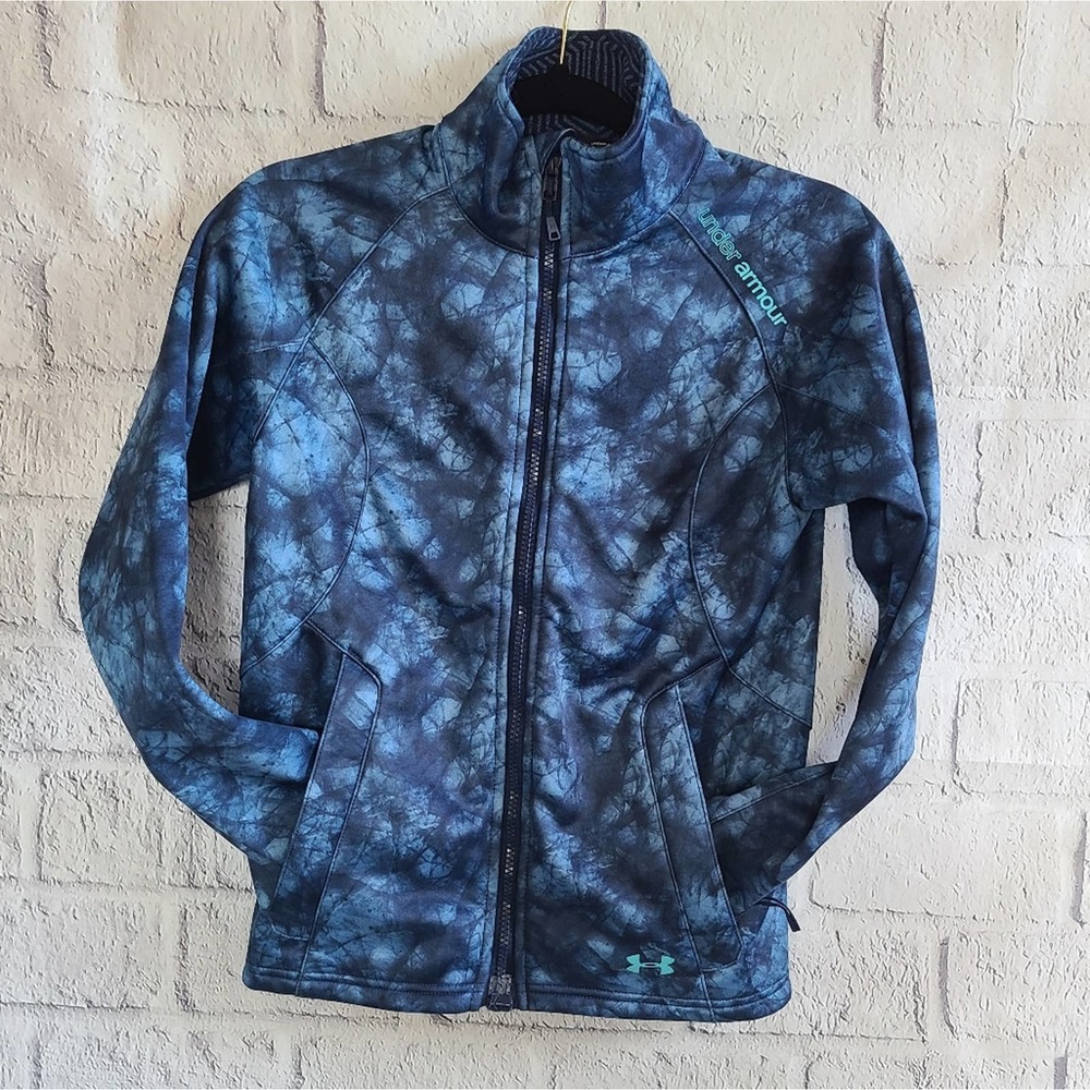 Under Armour Blue‎ Tie Dye Cold Gear Infrared Softershell Jacket SZ XS
